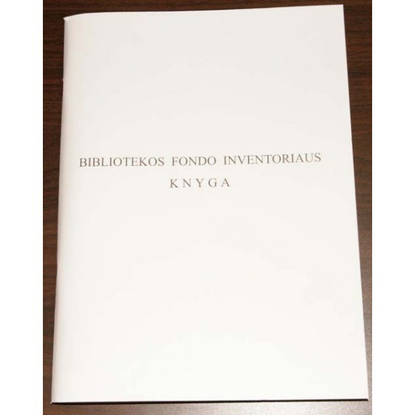 Bibliotekos fondo inventoriaus knyga 